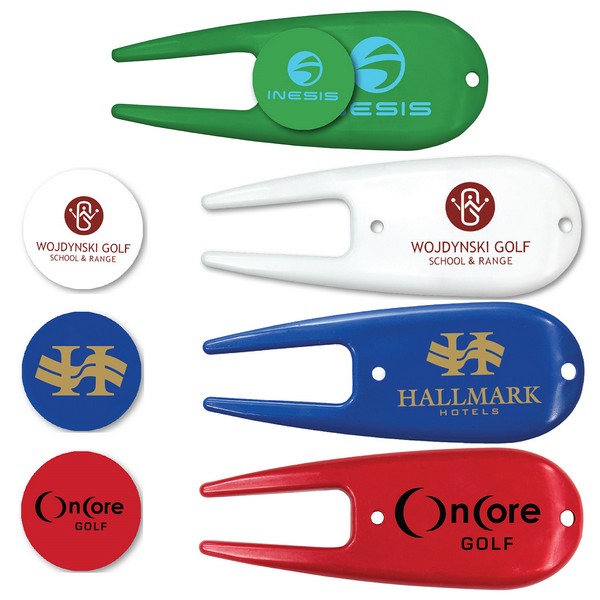 NA63011 Green Repair TOOL and Ball Marker Combo with Custom Imprint